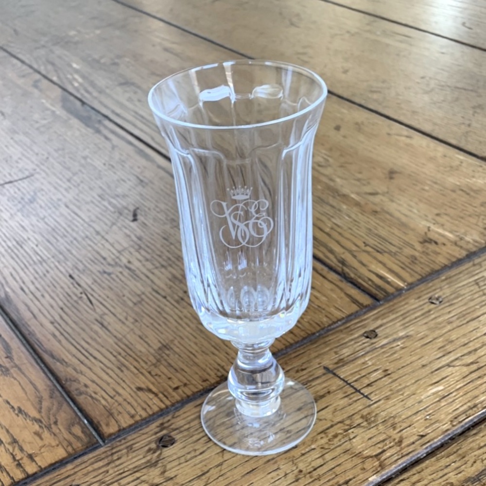 Crystal Venice Simplon Orient Express Goblet with Emblem. 4oz capacity.